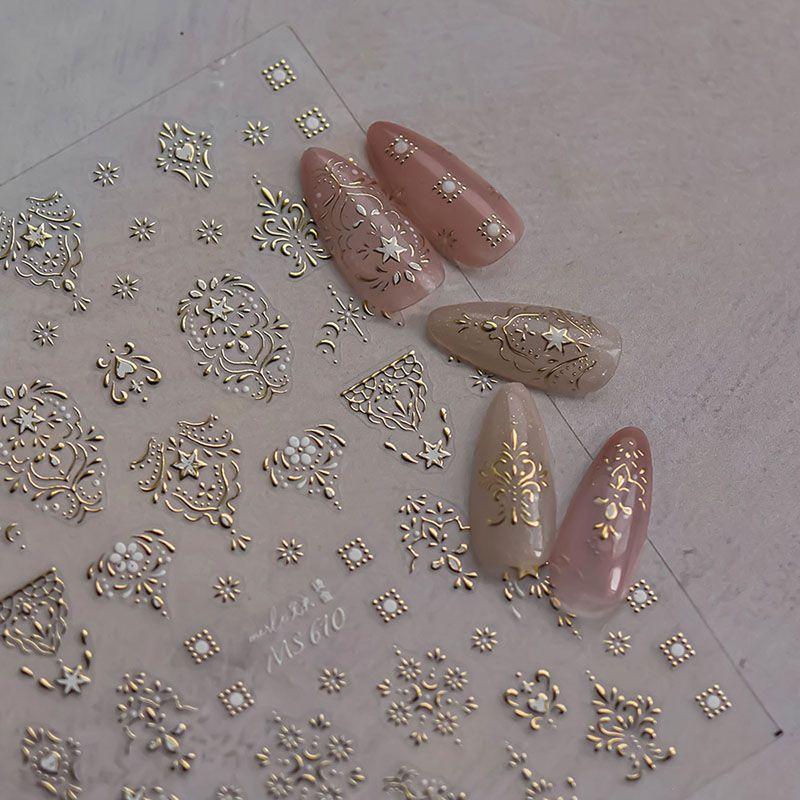 

Bronzing Silver Bohemia Pattern Nail Sticker Tomoni Embossed Japanese Style Totem Nail Sticker Decorations New Bronzing Bohemia 610