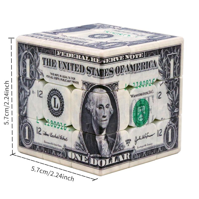 Creative Dollar Pattern Neo Magic UV Printing Professional Puzzle Speed Cubo Educational Toys For Children Adult Gifts