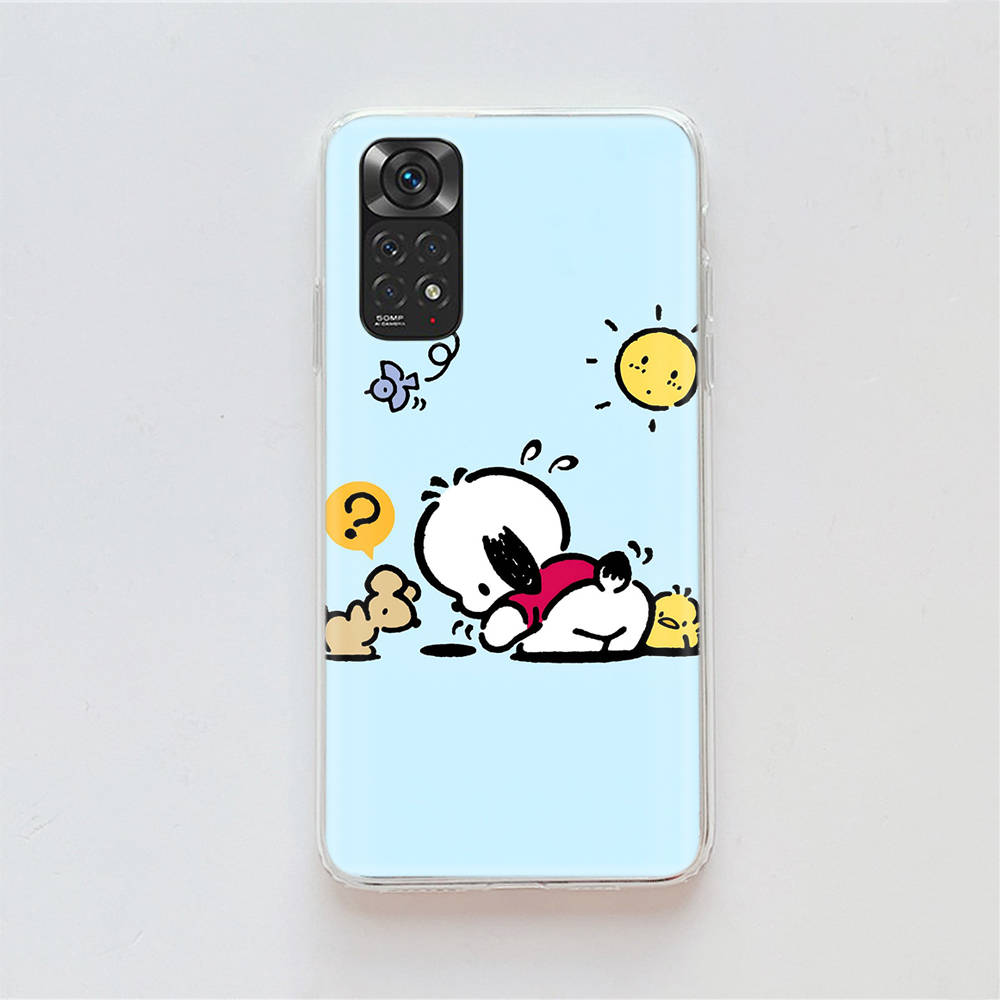 KT73 Pochacco Hülle für Samsung A04 A14 A23 A34 A54 M23 M33 M52 M53 Realme 10 9 C30S C35 C55 VIVO Y02S Y21 Y33S Y51 X80 Pro Klare Hülle