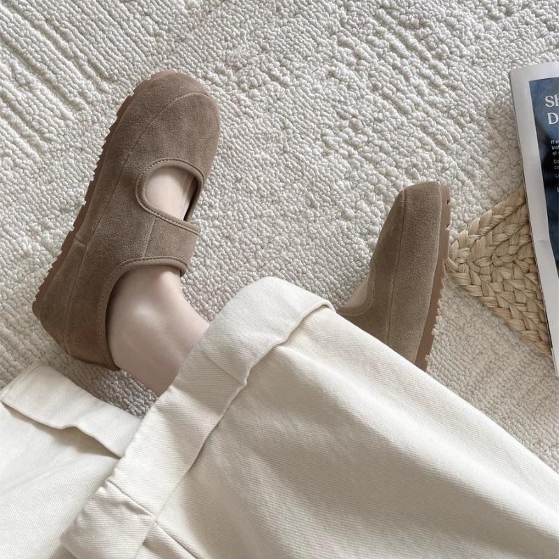 Buty retro, Buty damskie, Płytkie buty z miękką podeszwą, Płaskie pojedyncze buty