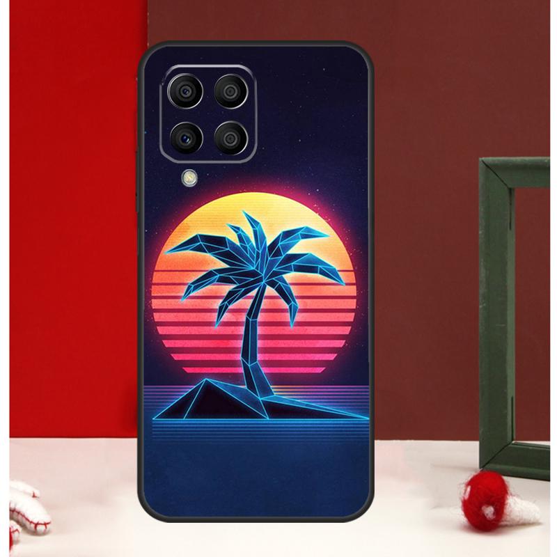 Retrowave Neon Palms Tree Case For Samsung Galaxy M12 M32 M52 M06 M16 M36 M56 M33 M15 M55 M31 M13 M14 M53 M35 M34 M54