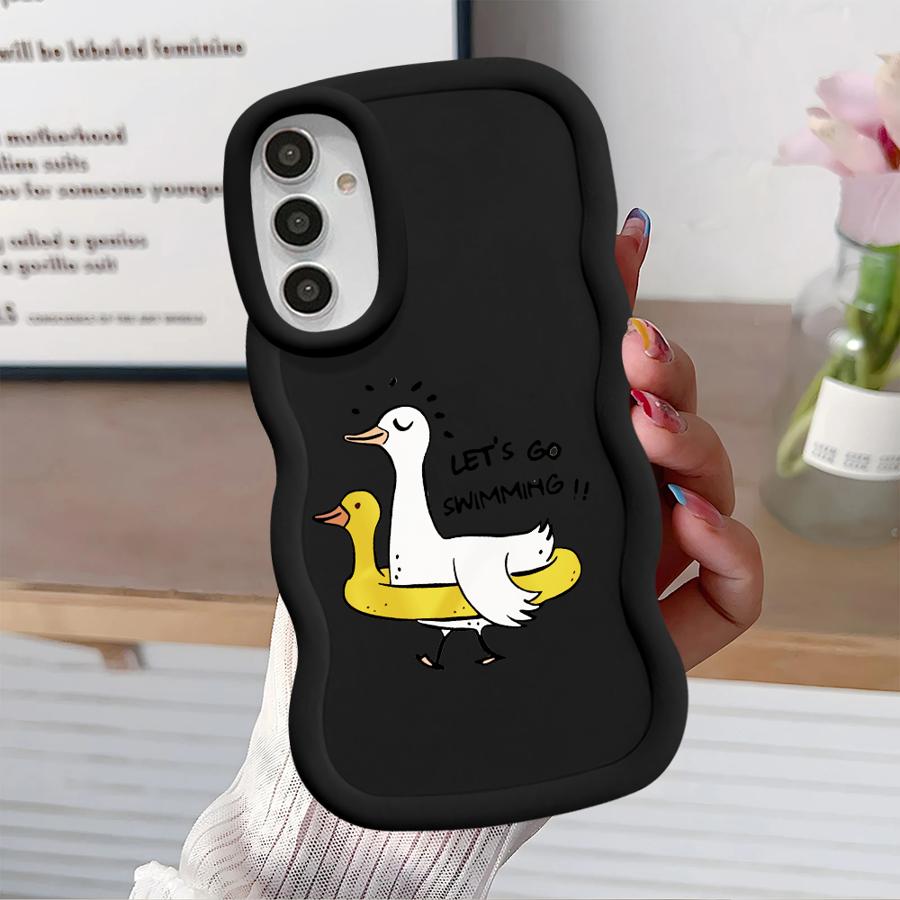 Soft Phone Cover Case for Samsung Galaxy A16 A52 A12 A13 A11 A21s A15 A14 A06 A04 A23 A05 A03 A33 A53 A22 Cartoon Duck