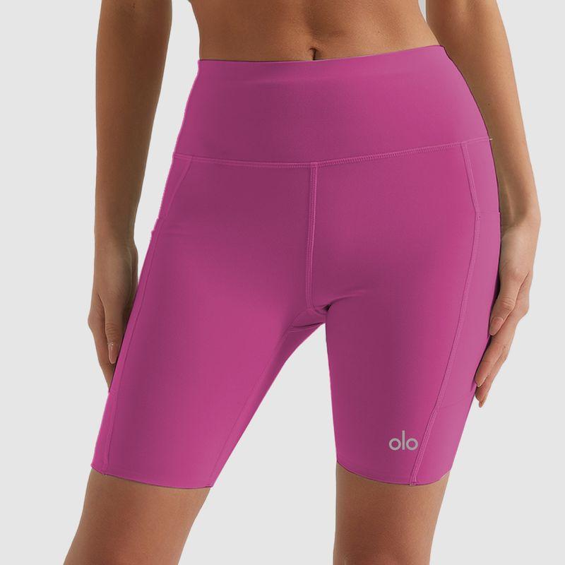 Ola Breeze Summer Thin Yoga Shorts Fifth Pants Women's Hip Lift Quick-Drying High Waist Seamless Fitness Cycling Pants