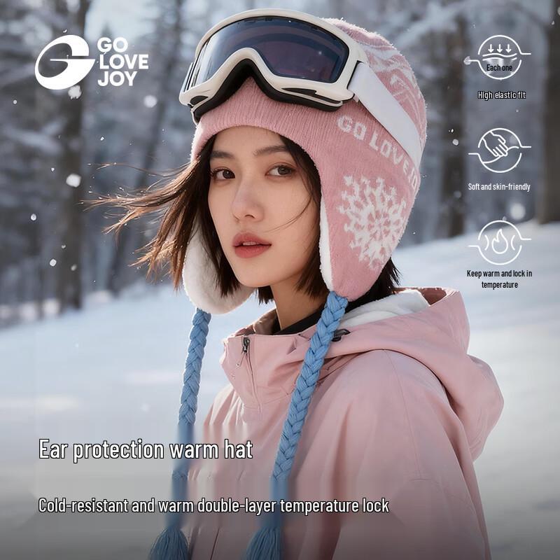 GOLOVEJOY Women s Winter Knitted Earflap Beanie One Size