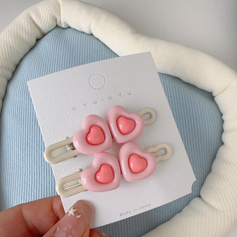 Pink Series Cute Bow Hair Clip for Girls - Small Duckbill Clip for Bangs
