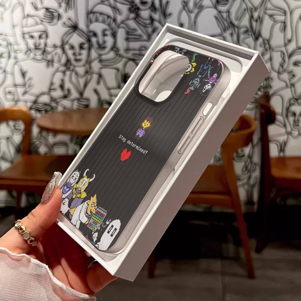 

U-Undertale Phone Case For IPhone 17 16 15 14 Plus 13 12 11 Pro Max Pro Wave Corrugated Cover iPhone 13