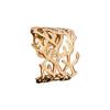 Openwork Metal Cuff Bracelet With Geometric Cutout Design Gold Or Tone Lightweight Fashion Statement Jewelry Women