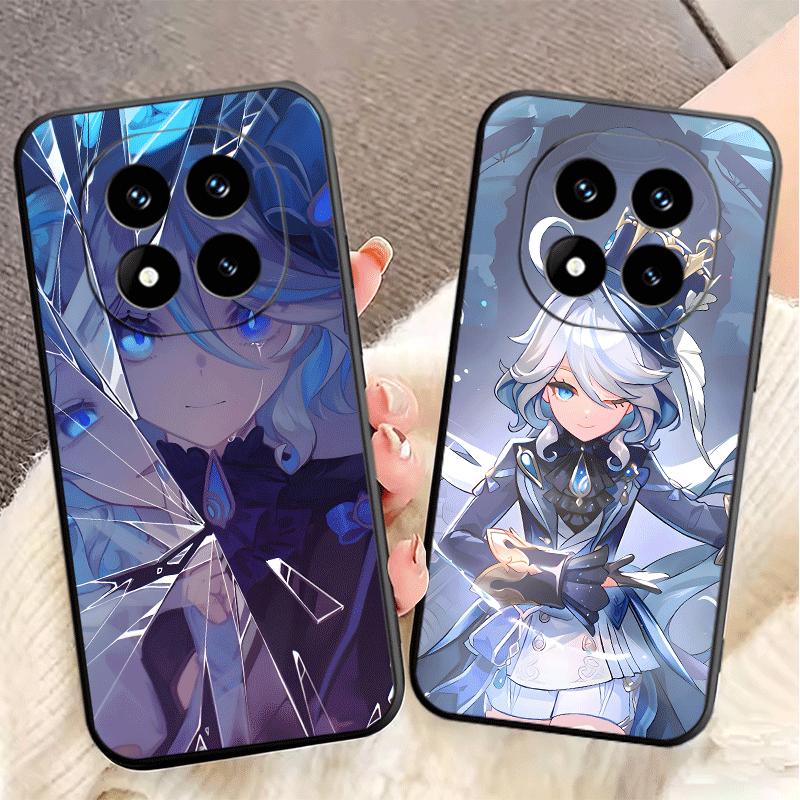 Genshin Impact Furina Soft Phone Case for Xiaomi Redmi Note 12 13 14 15 Pro Plus 11 12S 11S 11T 10 4G Black Cover Back Shell