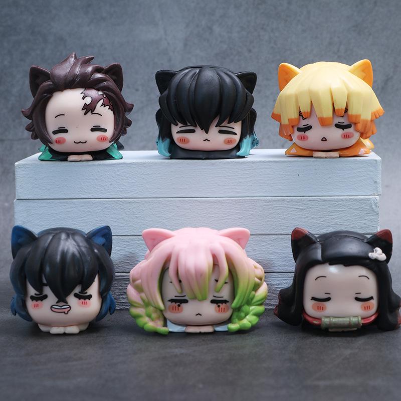 Q-Version Demon Slayer Geburtsblumen Figuren: Tanjiro & Nezuko Anime-Modelle