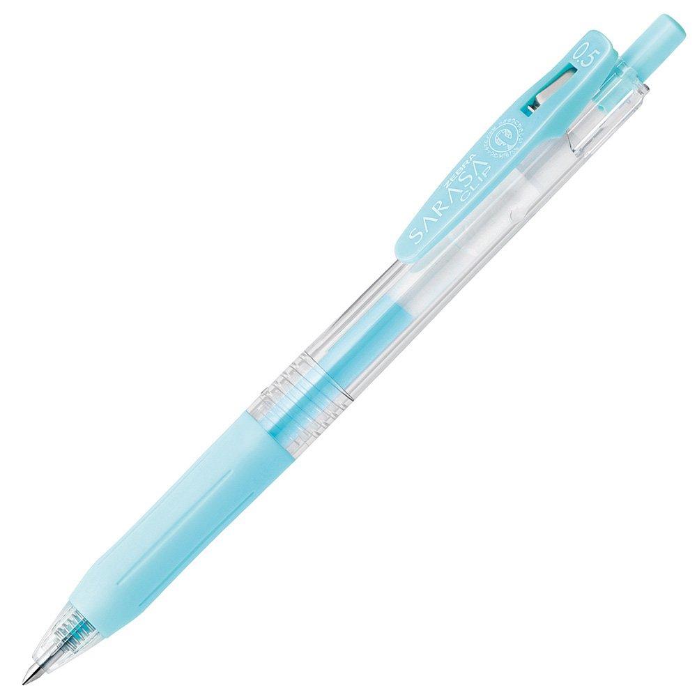 Zebra Sarasa Clip Gel Ballpoint Milk BJJ15MKBL Pen, 0.5mm, Blue, 10-Piece Set,