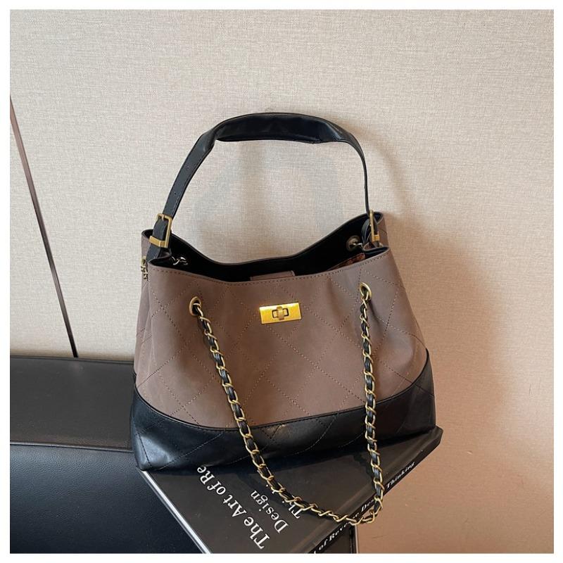 Rhombus Chain Bag Women's Large-capacity New Summer Leisure Niche Shoulder Messenger Bag Tote Bag