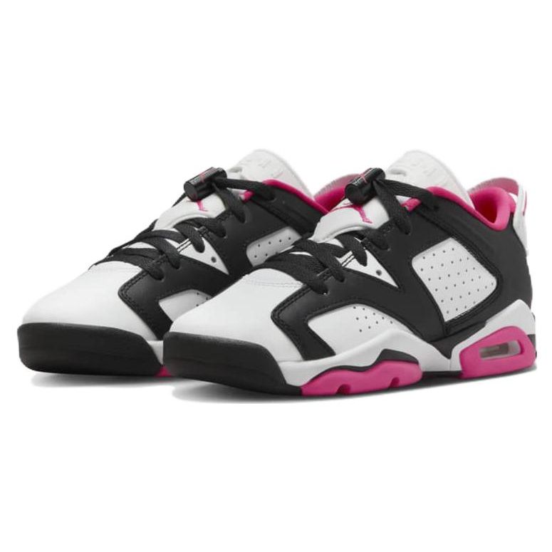 Zapatillas Air Jordan 6 Retro Low GS Fierce Pink para Niños Blanco Negro 768878-061