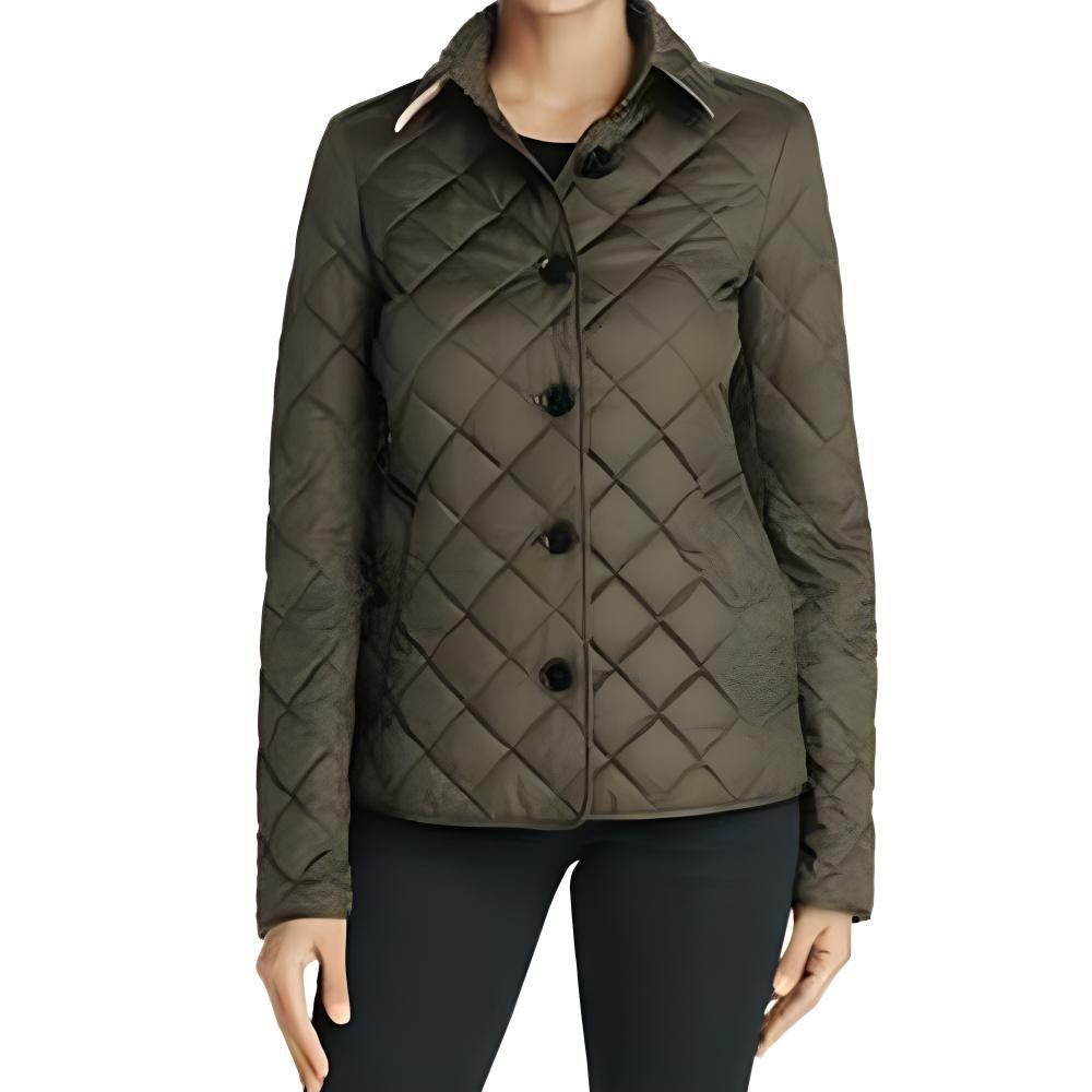 Burberry Jackets Women's Green Lapel Moderate Other 80658731