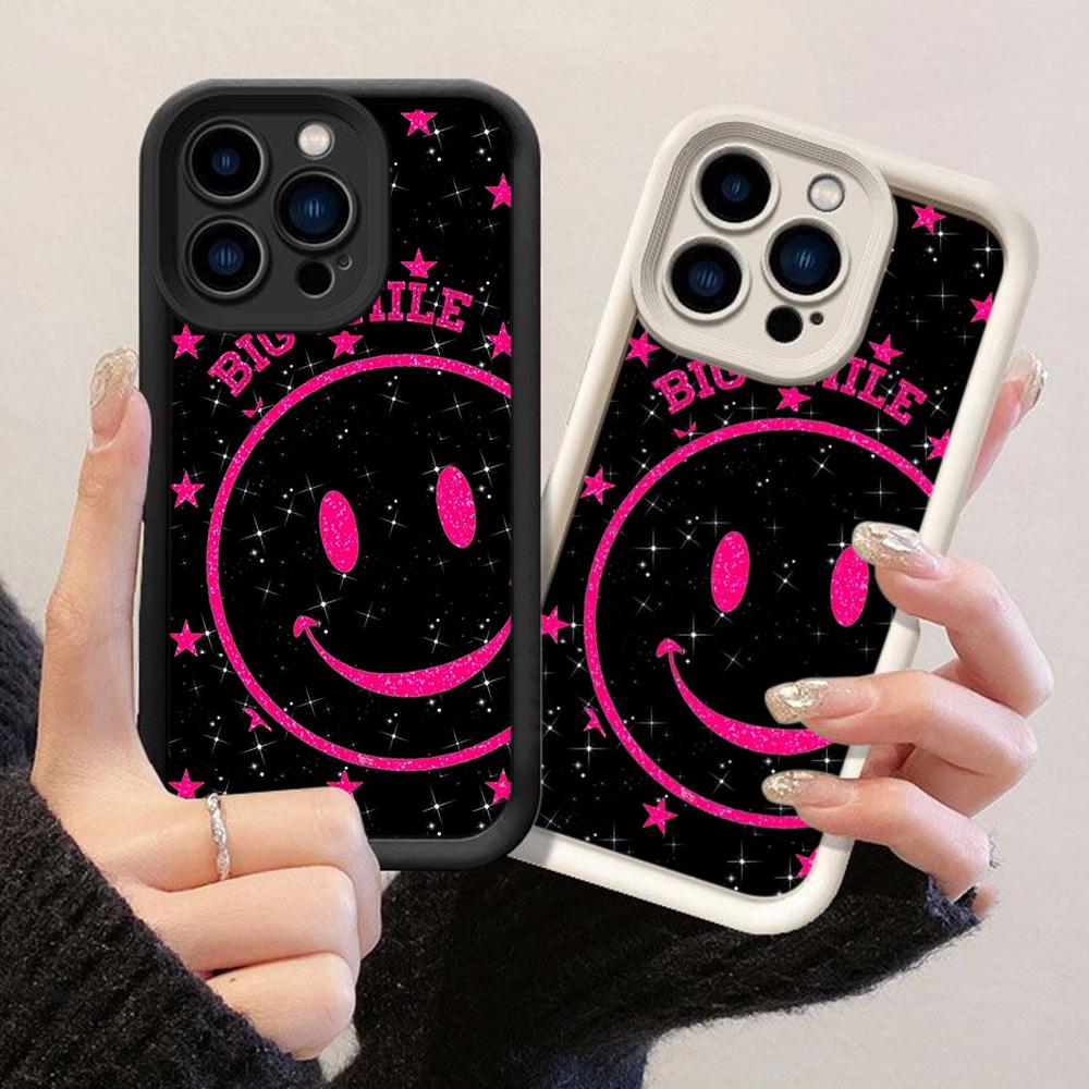 JT64 Big Smile Phone for iPhone 17 16 Pro Max Samsung S26 S25 S24 S23 Ultra A17 A16 A07 A56 Xiaomi 15T Redmi Note 14 Pro Plus Soft TPU Case Cover