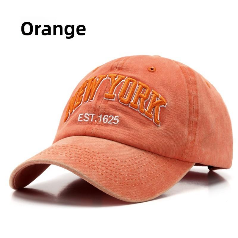 Letter Embroidered Washable Vintage Cotton Baseball Cap For Men Women Summer Casual