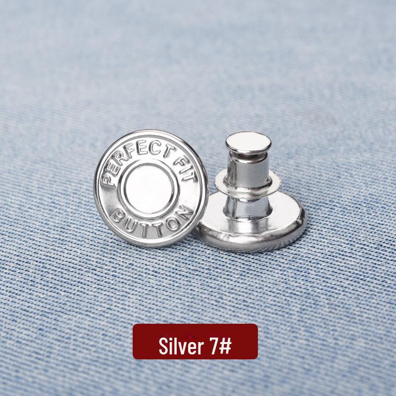 Adjustable Waist Jeans with No Nails, Detachable Waistband, and Tighten Buttons