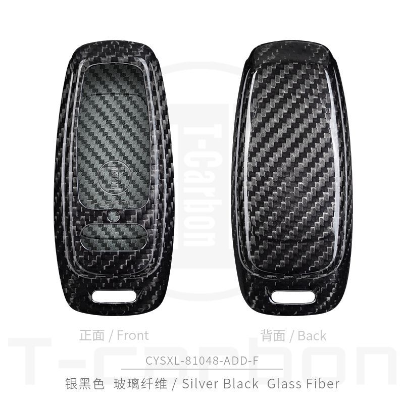 Breloczek do kluczy samochodowych A3 8p 8l A4 B6 B7 A1 A6 C5 C6 C7 C8 4f A7 S3 8v A5 B9 Tt Mk2 Q7 RS Q5 Q8 Pokrowiec Obudowa z włókna węglowego na kluczyk samochodowy