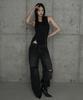 ETRE AU SOMMET Unbal Panel Open Zipper Point Sleeve (Black)