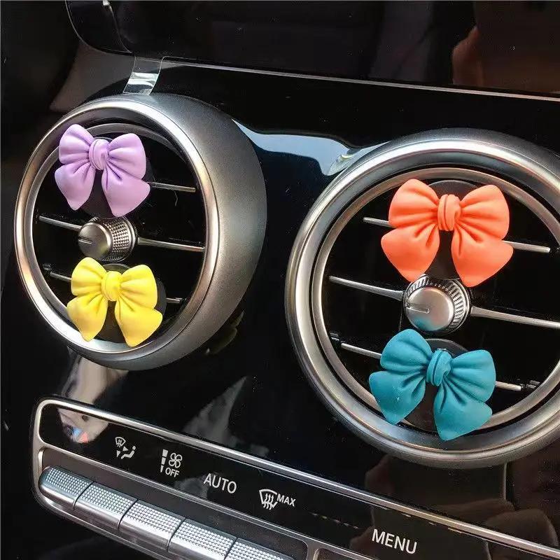 Bow-knot Car Air Vent Freshener Perfume Clip Woman Car Art Air Conditioning Clip Car Interior Decoration Accessories