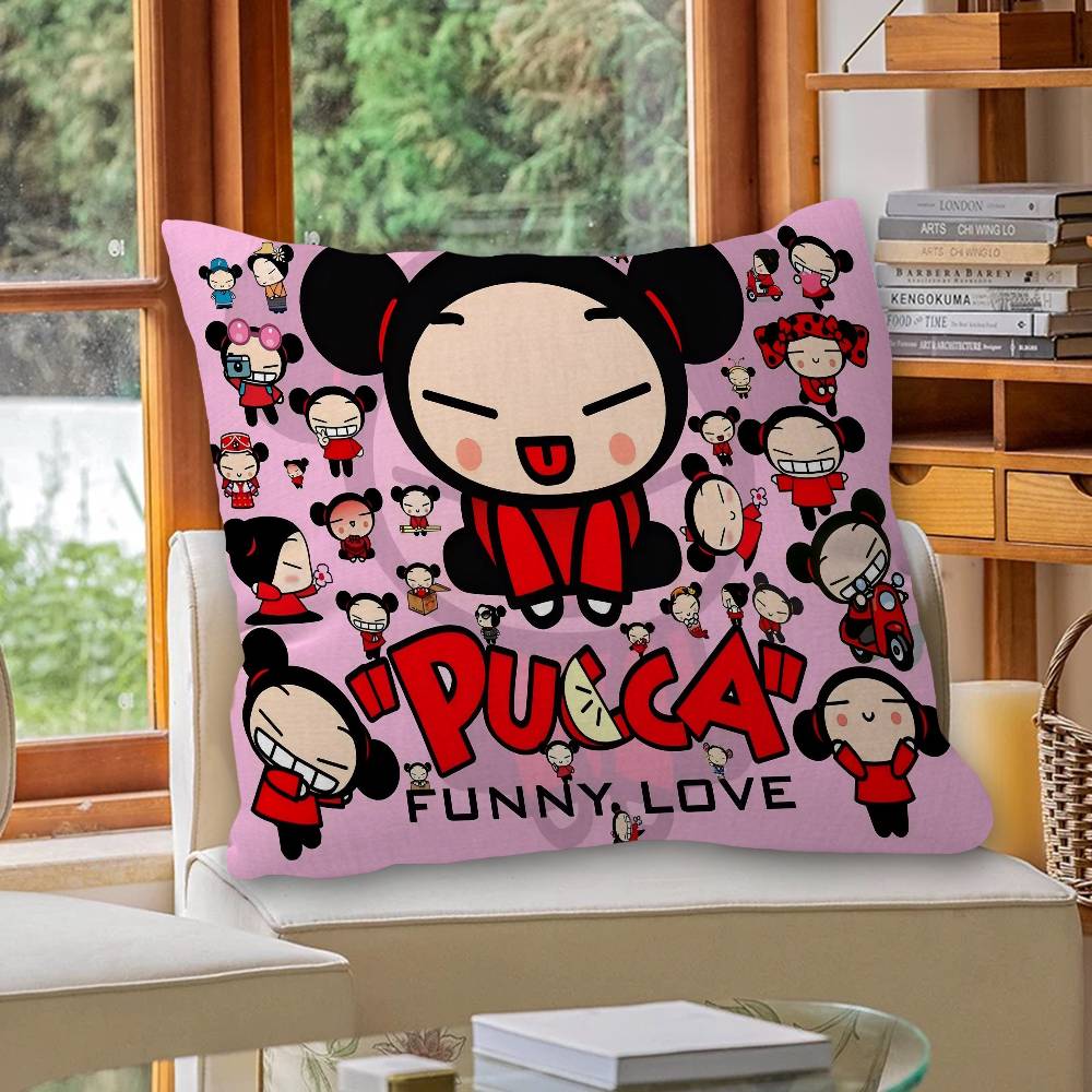 Mała poszewka na poduszkę P-Pucca z kreskówką Poszewka na poduszkę Tapicerka Sofa Poduszka dekoracyjna do domu Poszewka na poduszkę