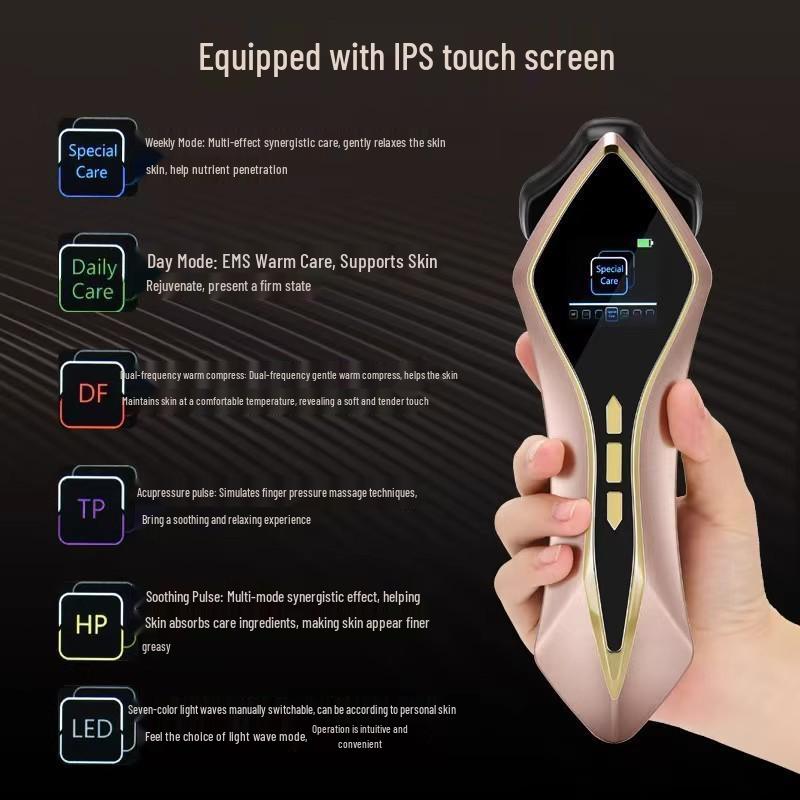 RF EMS Microcurrent Face Lift & Tightening Massager with Light Therapy