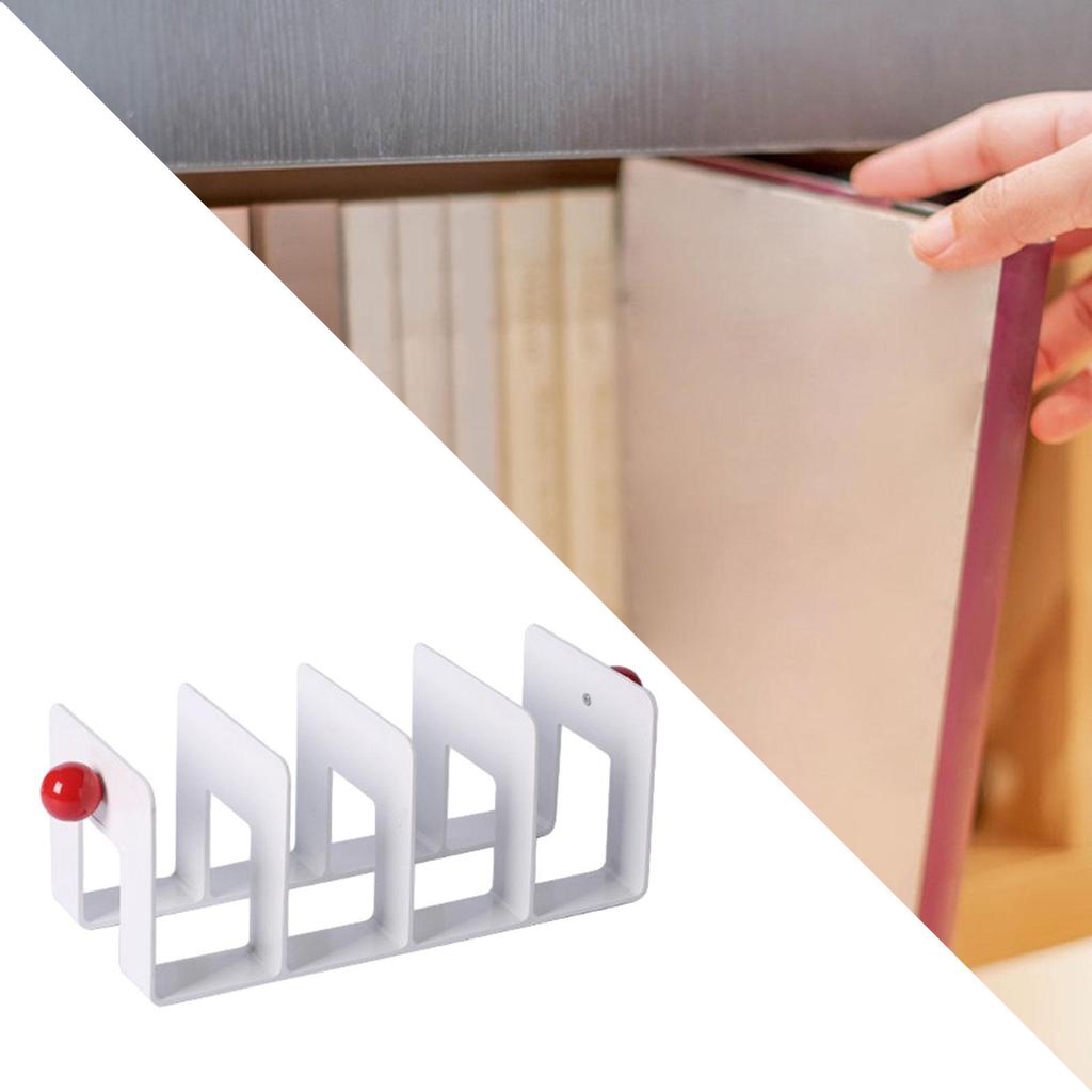 Acrylic Bookend Organizer Office Non Skid Minimalist Stand Rack Binder