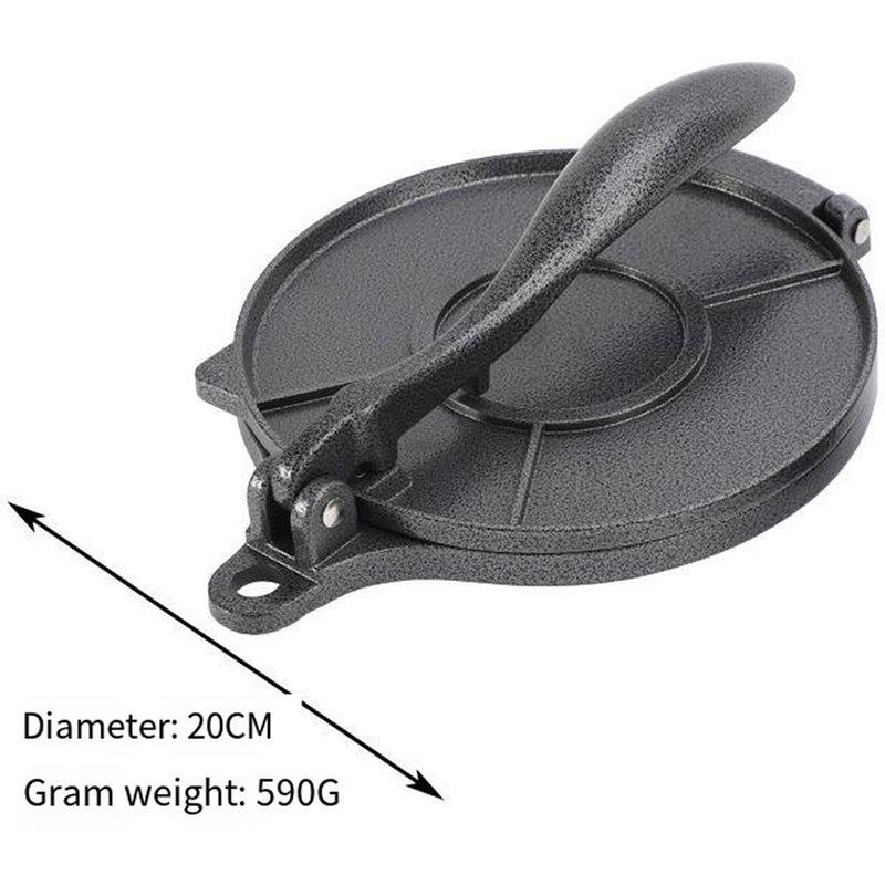 B97A-Tortilla-Maker 20cm Manuell Teig für Pizza Kuchen Patties Formen Herstellung Multifunktionale Tortilla-Presse