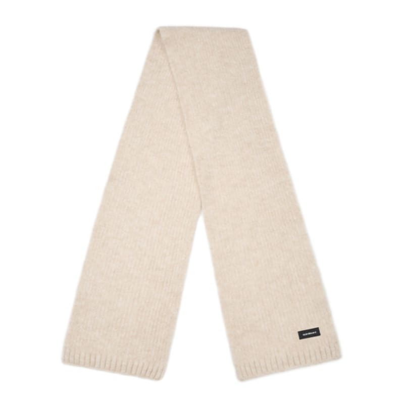 mardmard black label hairy knit muffler - beige
