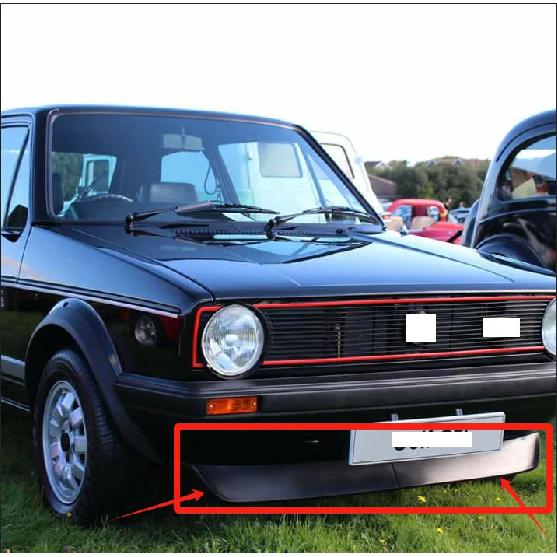 2Pcs Deep Duckbill Chin Lip Spoiler for VW Golf Jetta Mk1/mk2 Rabbit Caddy GTI GTD 16V Scirocco - Lower Bumper Lip Body Kit