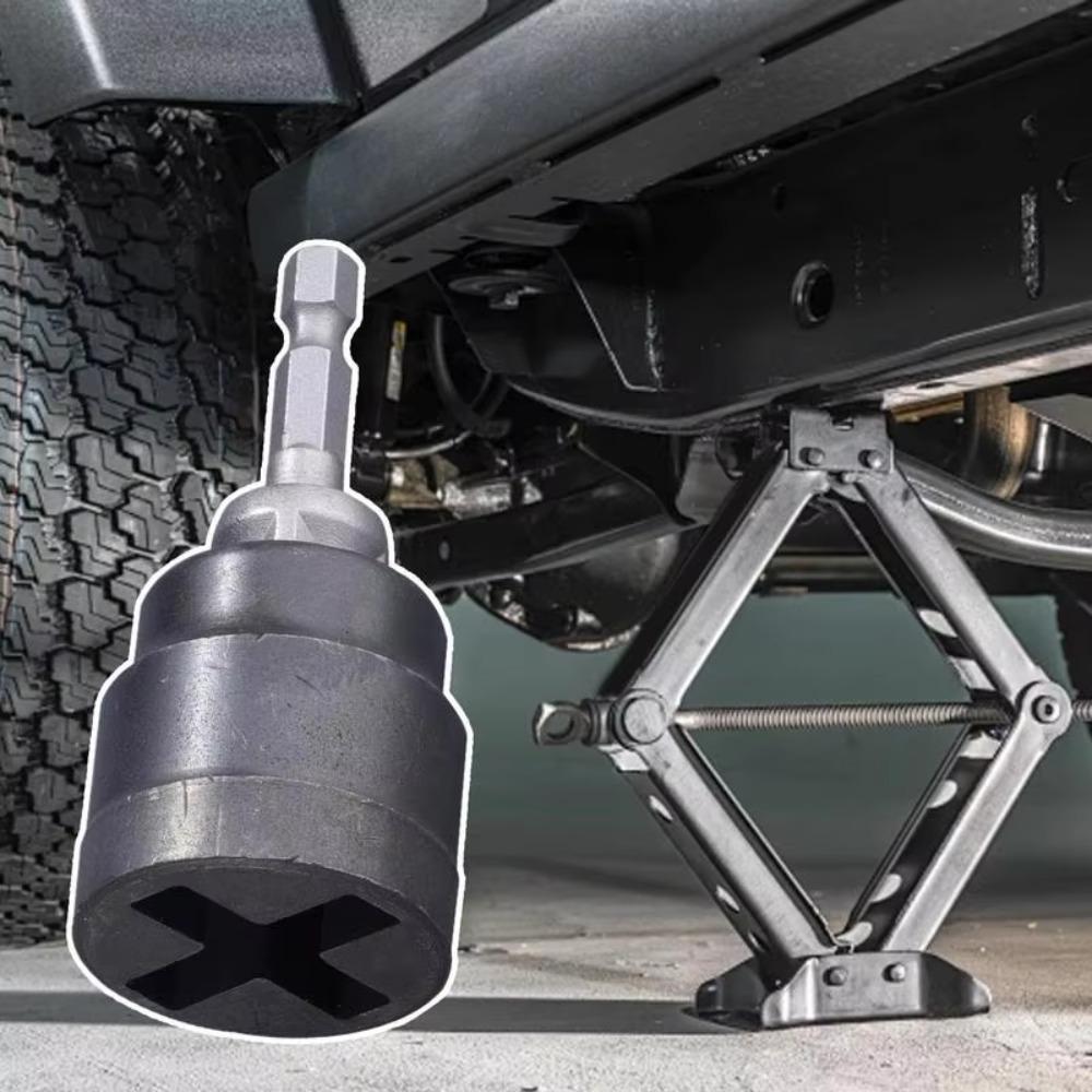 Heavy-Duty Universal Jack Socket Wrench 1/2 in Drill Compatible Electric Wrench Socket Universal Fit Easy To Use