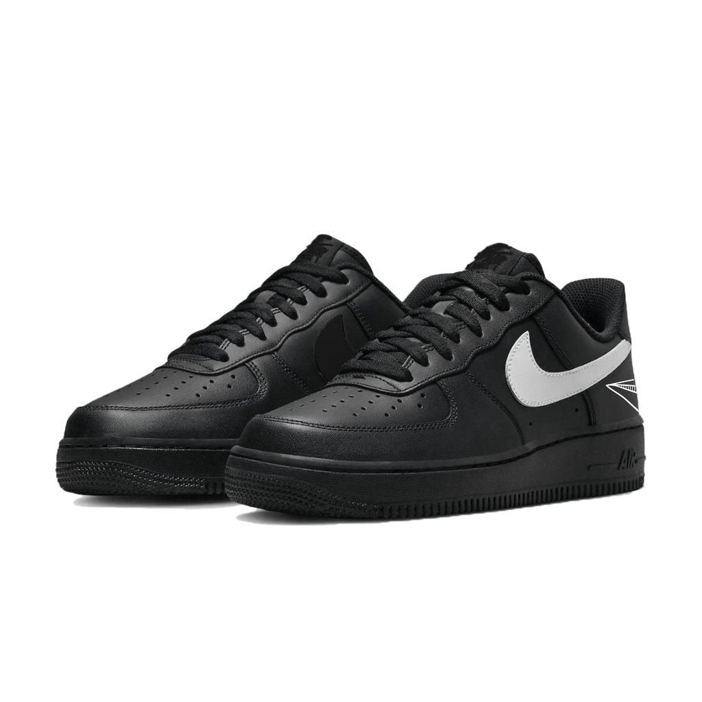 Nike Air Force 1 Black Forbidden Zone Leather Abrasion Resistant Slip Resistant Low top Skateboard Shoes Unisex CW2288-001(Team997-)