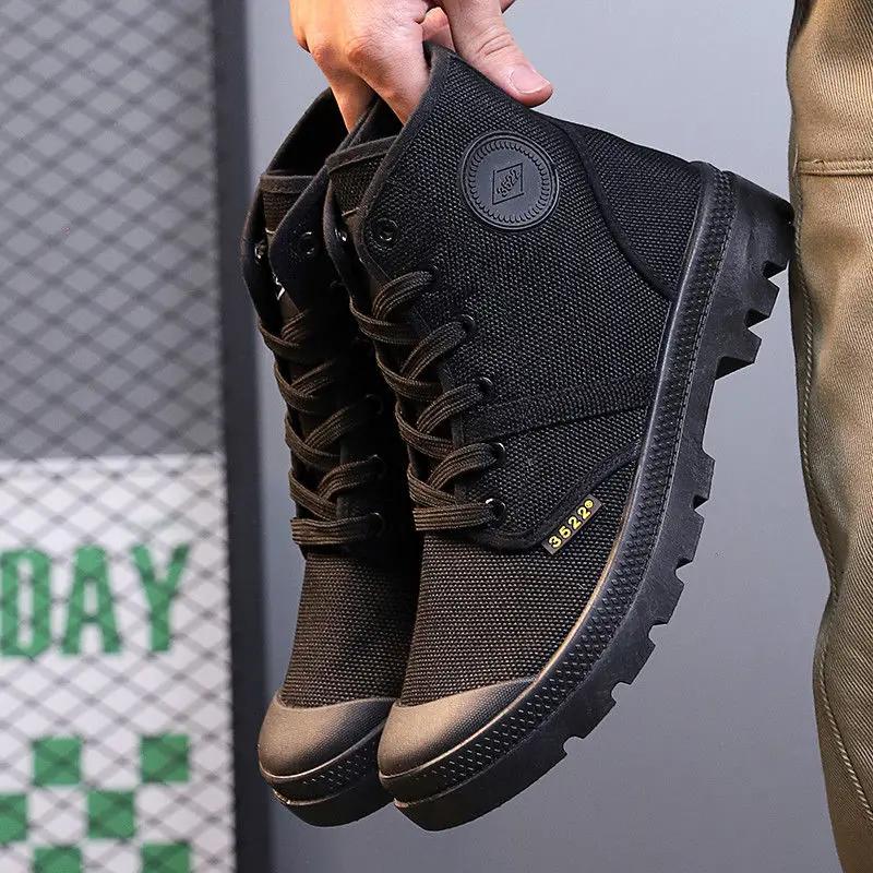 Scarpe da Uomo Trendy Stivali da Uomo Taglio Alto Calzature in Tela Offerte Originali Prezzo Basso Comode Casual Taglia 44 In Promozione Nuovo