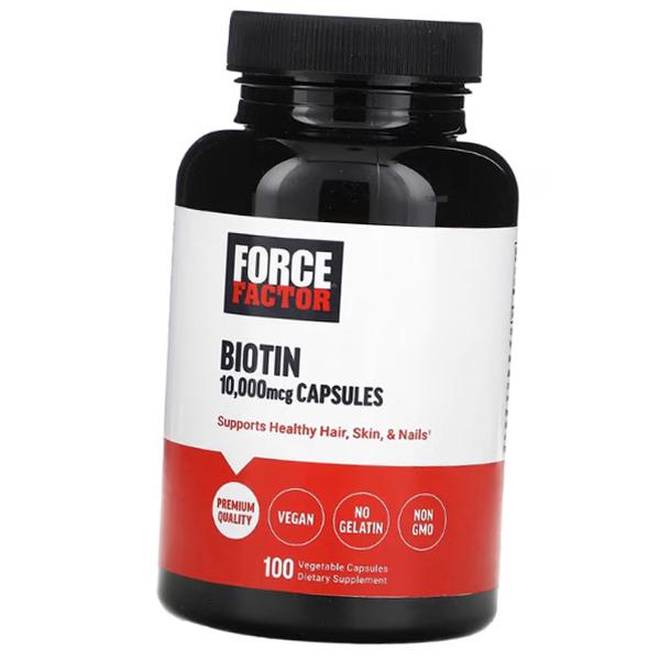 Биотин в капсулах, Biotin 10000, Force Factor  100вегкапс (36641019)