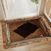 3D Flat Bedroom Door Mat Absorbent Floor Mat Durable Area Rug  for Bathroom