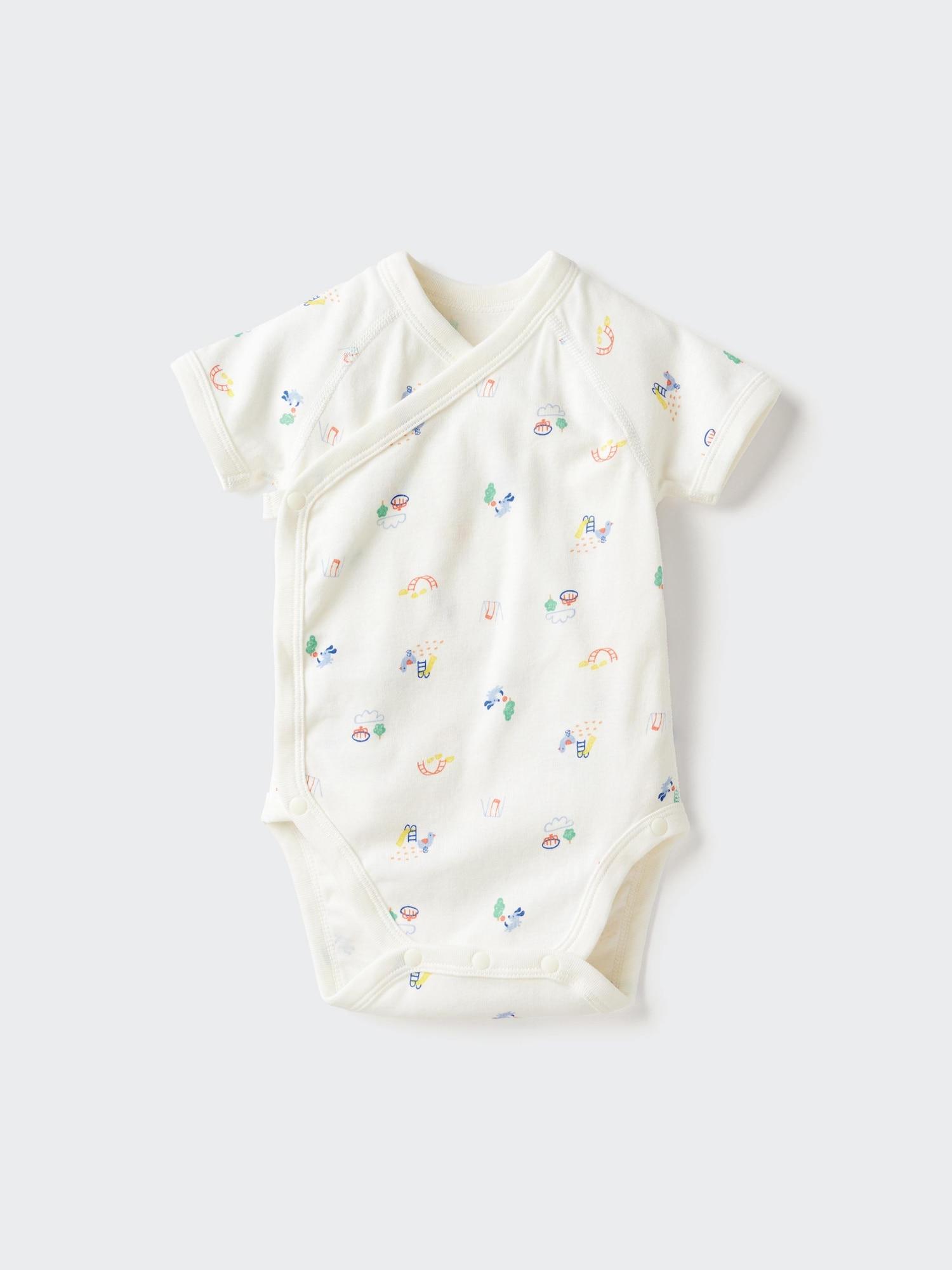 Uniqlo Япония Боди с передним открытием 01 OFF WHITE/60 (3 months)