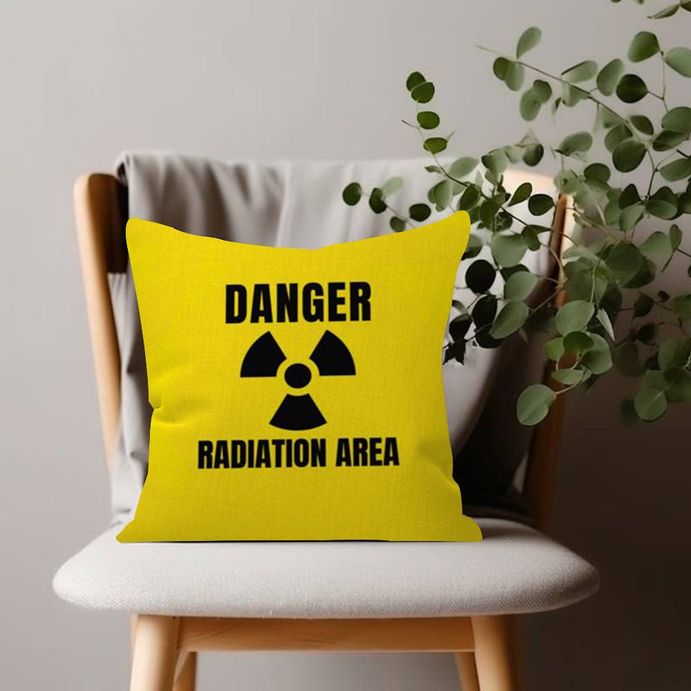 Attention Radiation Symbol Pillow Cover Soft Decor Throw Pillow Case xcm Couch Home Decor for Living Room Sofa Party Gift