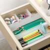 Adjustable Drawer Organizer Set - Plastic Storage Boxes with Dividers, Desktop Sundries & Cosmetic Container