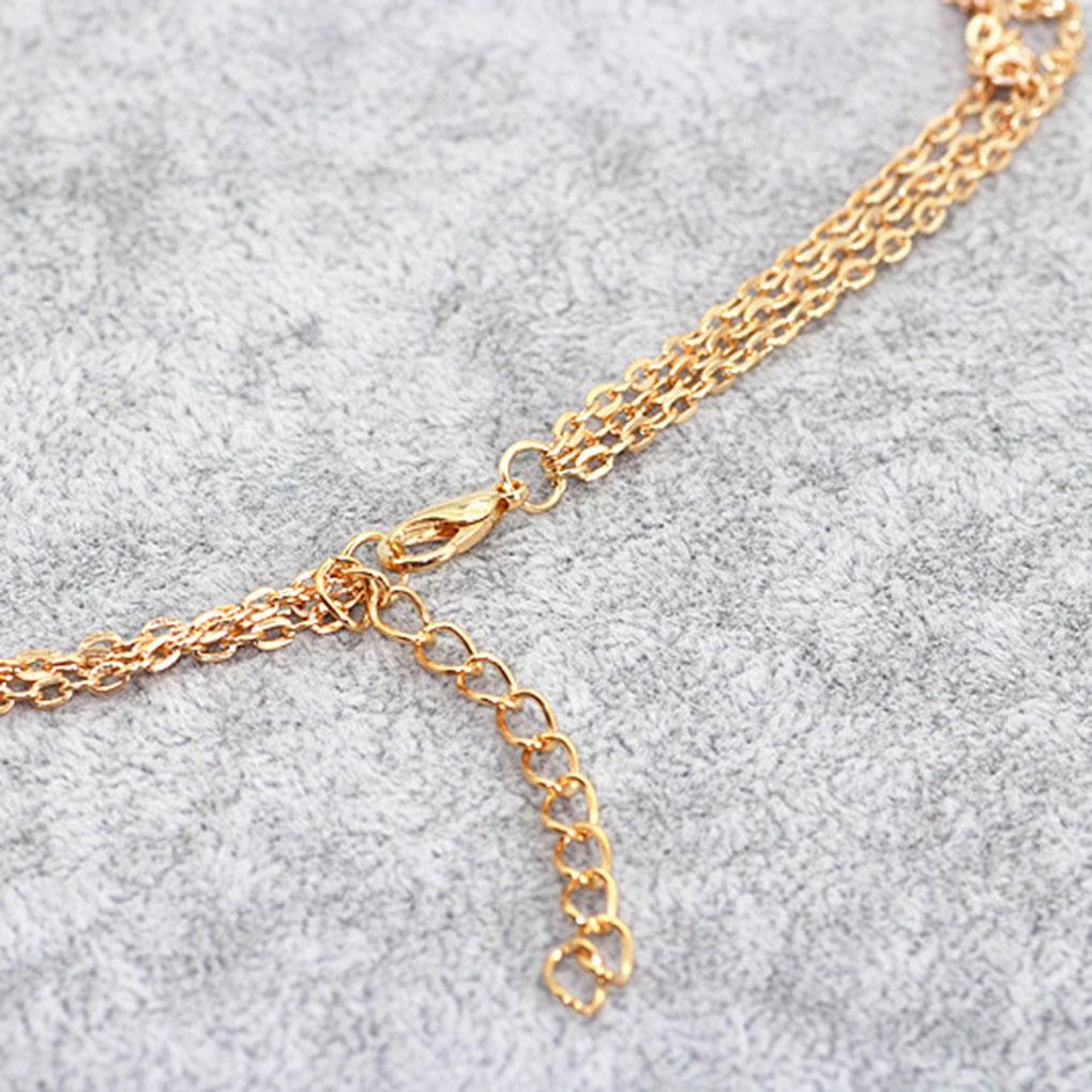 Damen Mehrschichtige Halskette Einfaches Design Mehrere Schichten Legierung Choker Halskette Mädchen Hals Schmuck