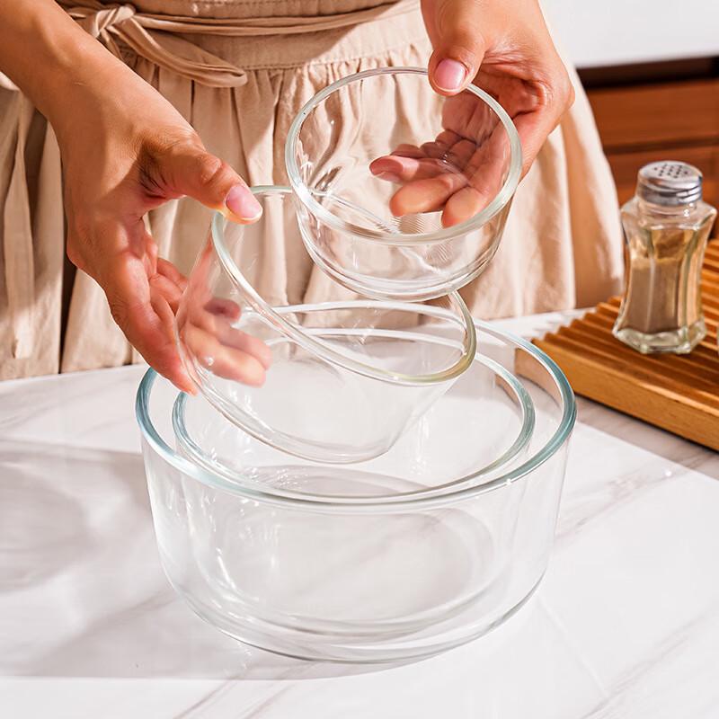 Jingzhou Microwave Safe Round Glass Bowls Set