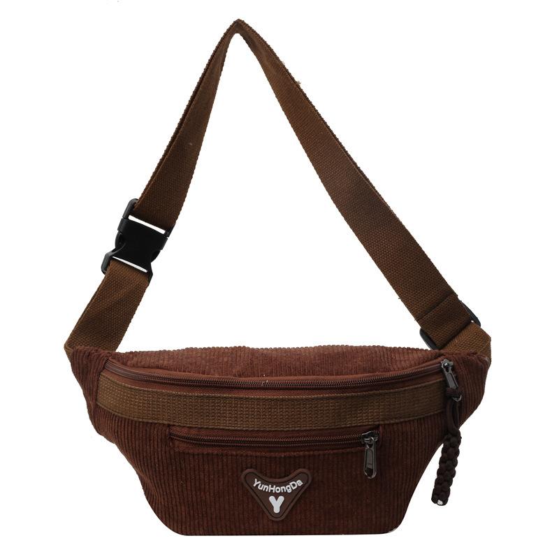 Retro Velvet Trendy Brand Chest Satchel New Versatile Fashion Women's Crossbody Mobile Phone Bag Sports Leisure Shoulder Bag