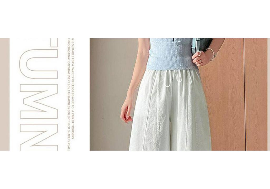 2026 Summer Versatile Wide-Leg Balloon Pants for Pregnant Women - Loose, Slimming, Nine-Point Casual Fit