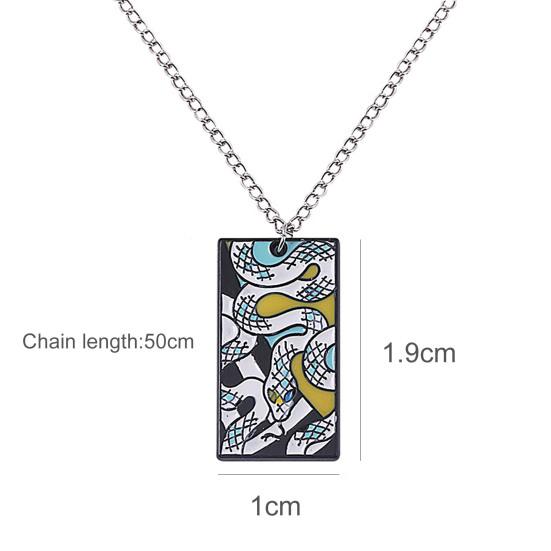 Demon Slayer Ghost Blade Pendant Anime Necklace Choker Cartoon Cosplay Jewelry