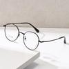 Fashionable Titanium Round Frame Eyeglasses with IP Plating