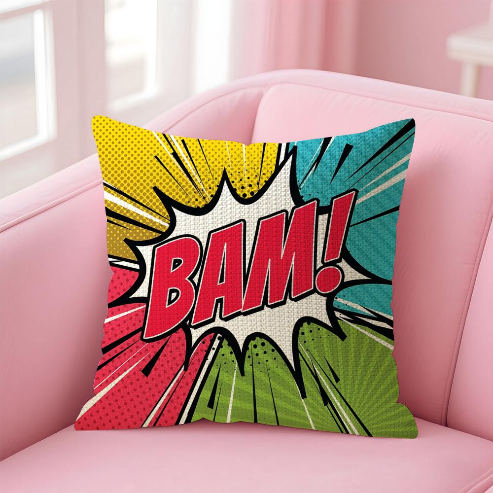 Art Welcome Cushion Cover Natural Linen Pillow Case DoubleSided Print Decorative Sofa Pillowcase Home Decor Gift
