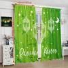Ramadan Blessings Curtains 2-Piece Polyester Set for Bedroom Living Room Study Islamic Festival Window Decor