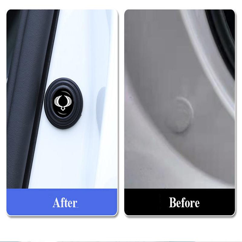 10Pcs Car Silicone Door Shock Stickers Absorber Soundproof Buffer Pier For Ssangyong Rexton Korando E-motion Torres Actyon Sport