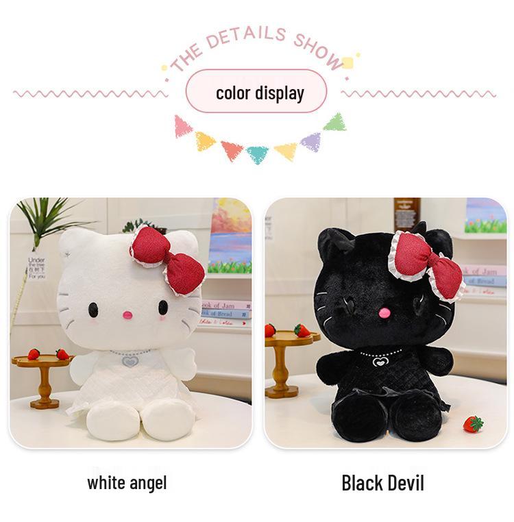 Angel & Devil Cat Plush Doll - Cute Birthday Gift for Girls