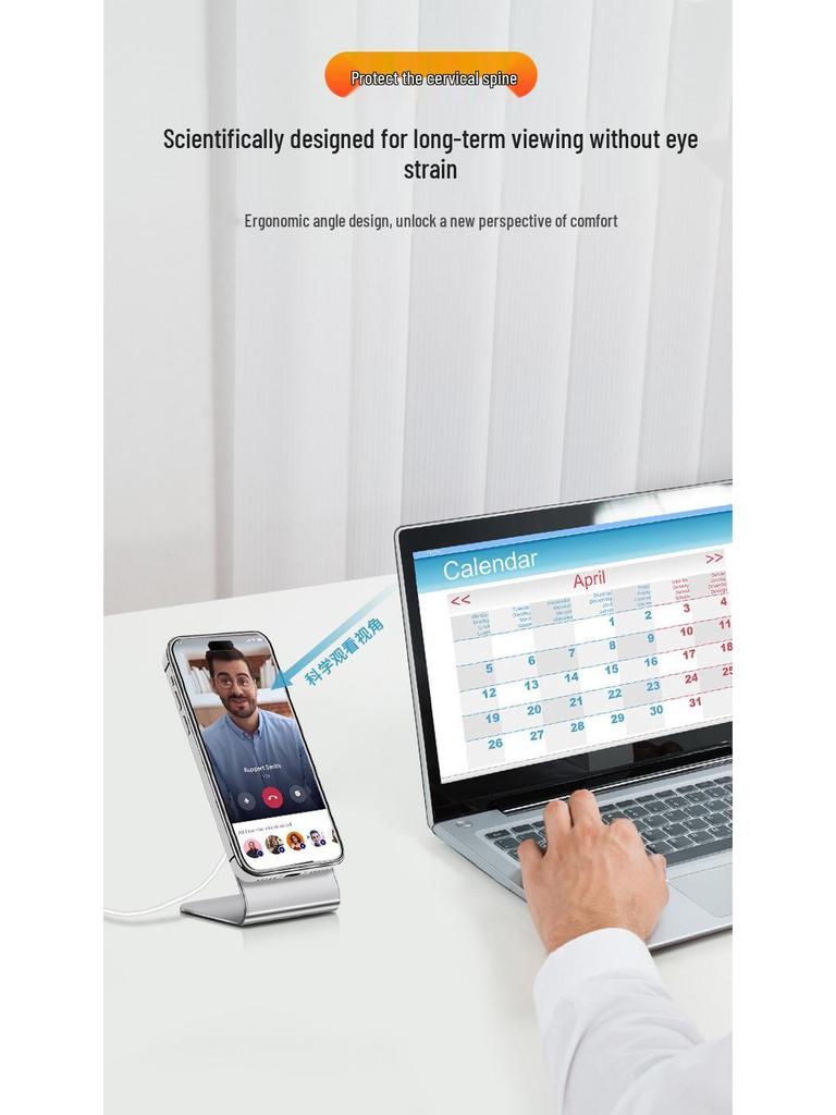2-in-1 MagSafe-Compatible Magnetic Phone Stand with Metal Base