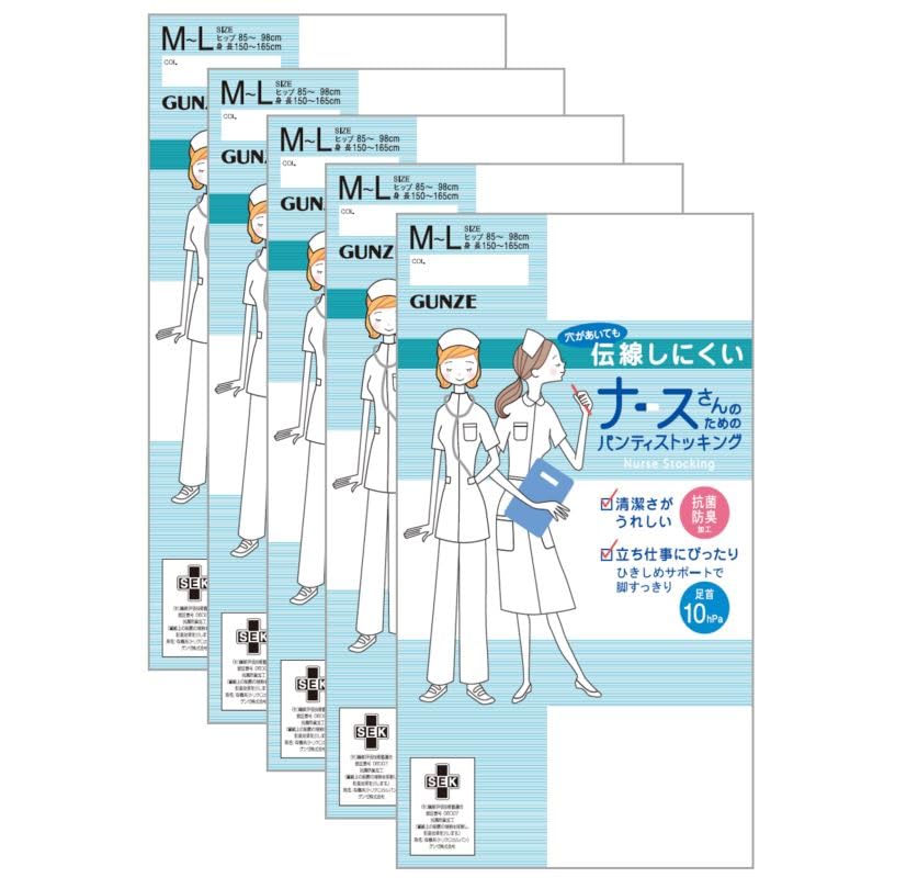 

Чулки для [Gunze] (Набор 5) Медсестры, Сестринское дело, Работа, Белый, Женский белый