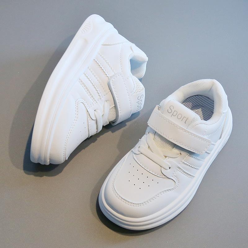 Kids White Sneakers Spring Autumn Boys Girls Lightweight Soft Sole Casual Shoes Baby Toddler Walking Trainers
